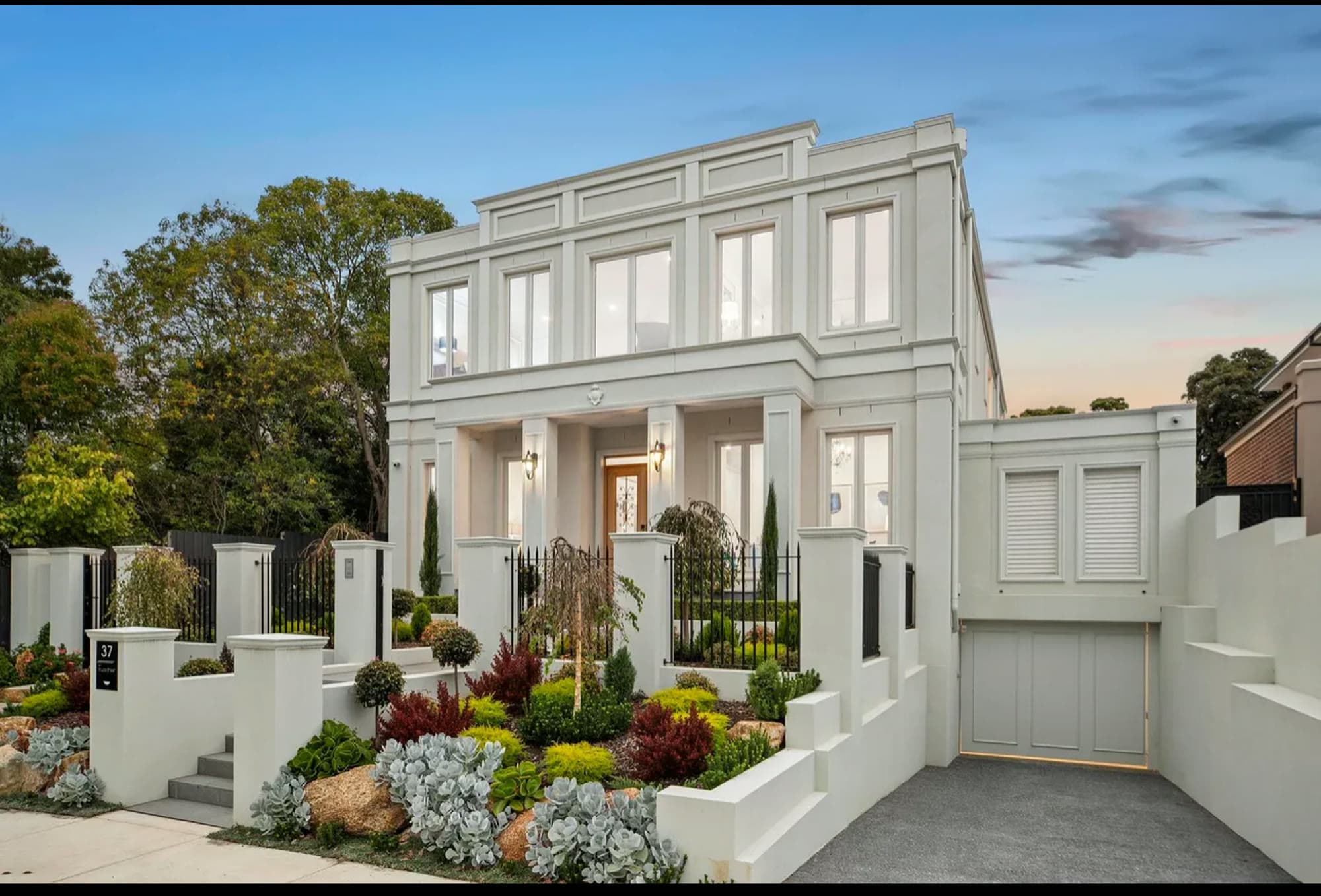 Finished luxury home exterior